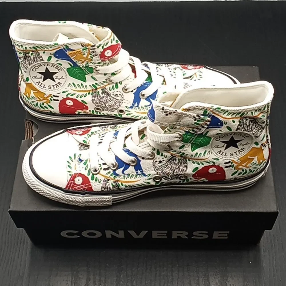 Little Kid Chuck Taylor All Star Multicolored Animals Sneakers Shoes Size 3